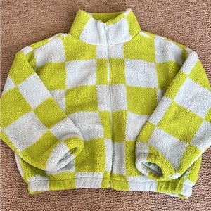 Cozy Checkered Teddy Jacket